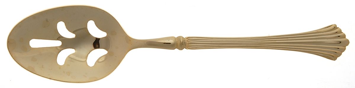 Gold Rosewell (Gold Electroplate) Pierced Tablespoon (Serving Spoon) by Reed & Barton-1