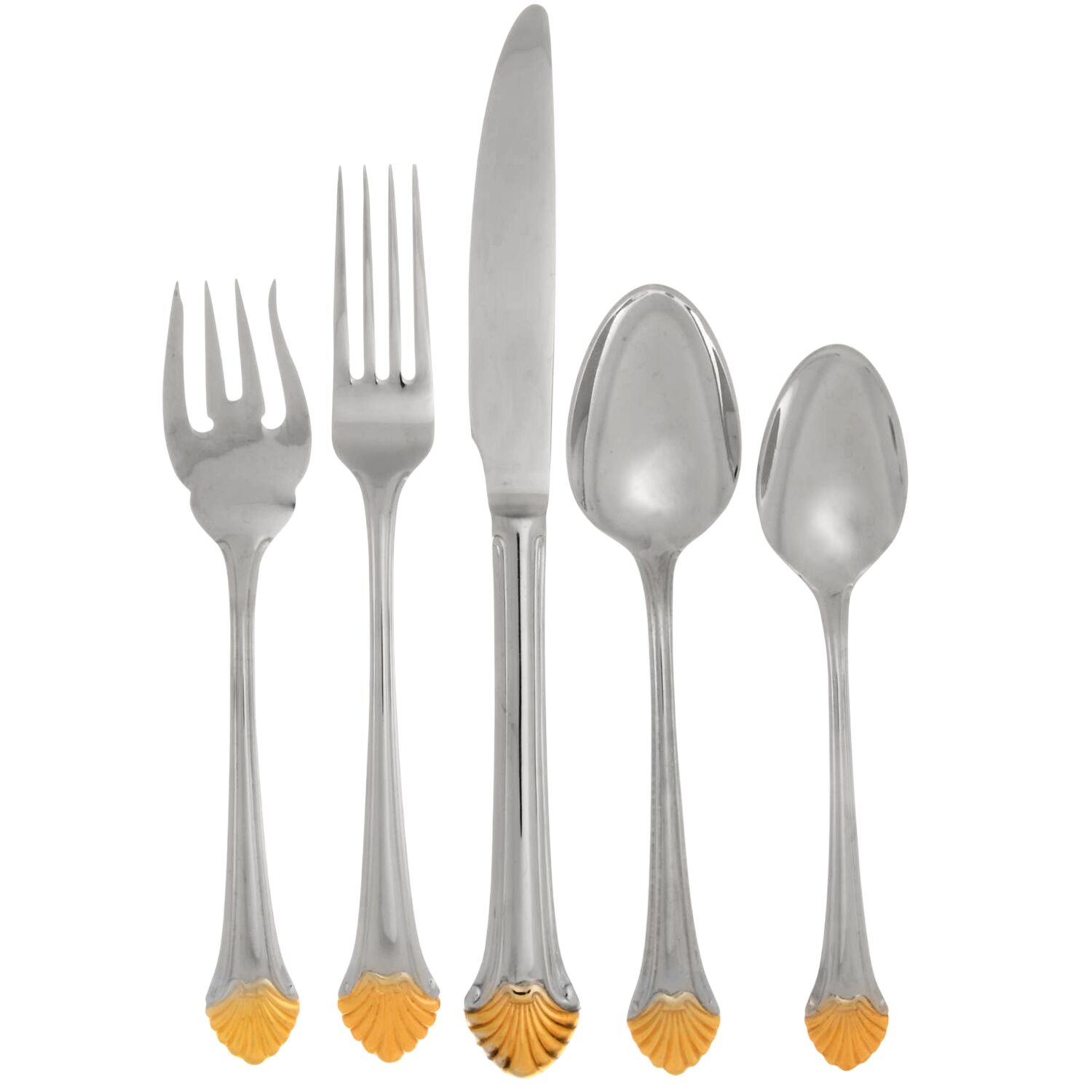 Golden Seafare (Stainless-Gold) 40 Piece Estate Set by Reed & Barton-1