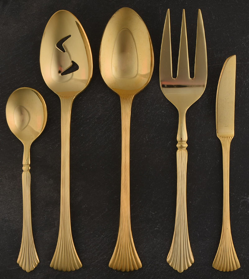 Golden Shell (Gold Electroplate) 5 Piece Hostess Set by Reed & Barton-1