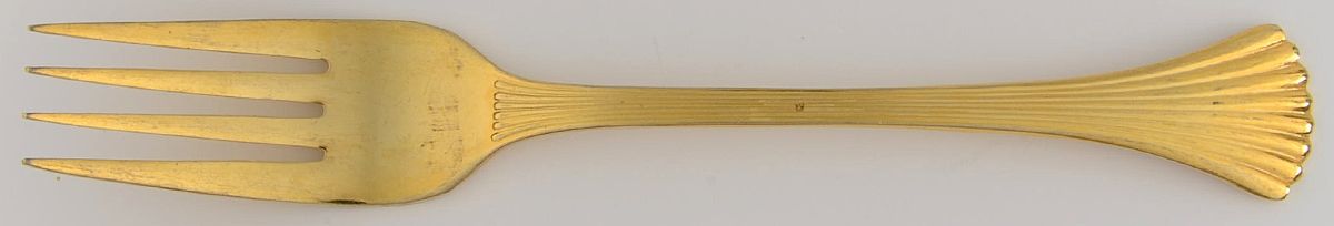 Golden Shell (Gold Electroplate) Individual Salad Fork by Reed & Barton-1