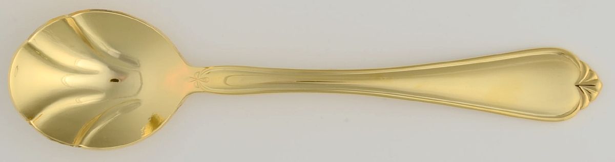 Gold Solange (Gold Electroplate) Sugar Shell Spoon by Reed & Barton-1