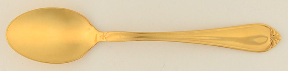 Gold Solange (Gold Electroplate) Tablespoon (Serving Spoon) by Reed & Barton-1