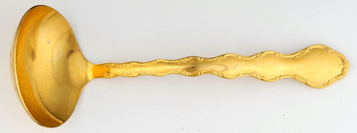Golden Summertime (Gold Electroplate) Solid Gravy Ladle by Reed & Barton-1