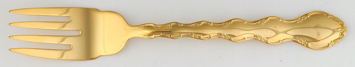 Golden Summertime (Gold Electroplate) Individual Salad Fork by Reed & Barton-1