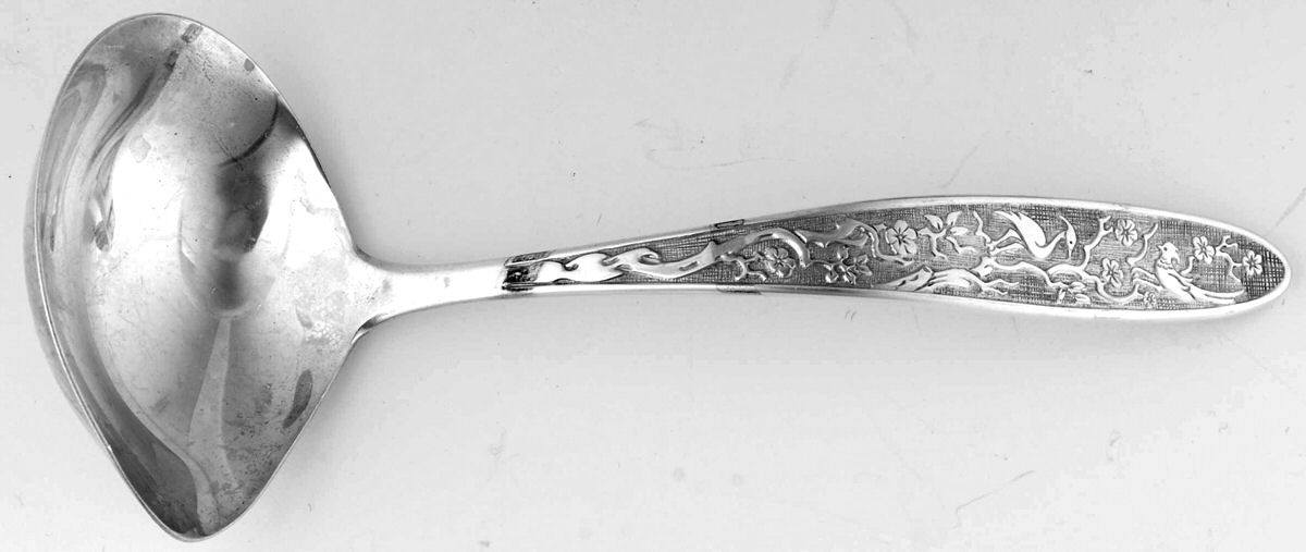 Golden Tree of Life (Sterling, 1974) Solid Gravy Ladle by Reed & Barton-1
