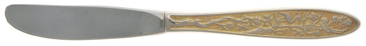 Golden Tree of Life (Sterling, 1974) Modern Hollow Butter Spreader (Stainless) by Reed & Barton-1