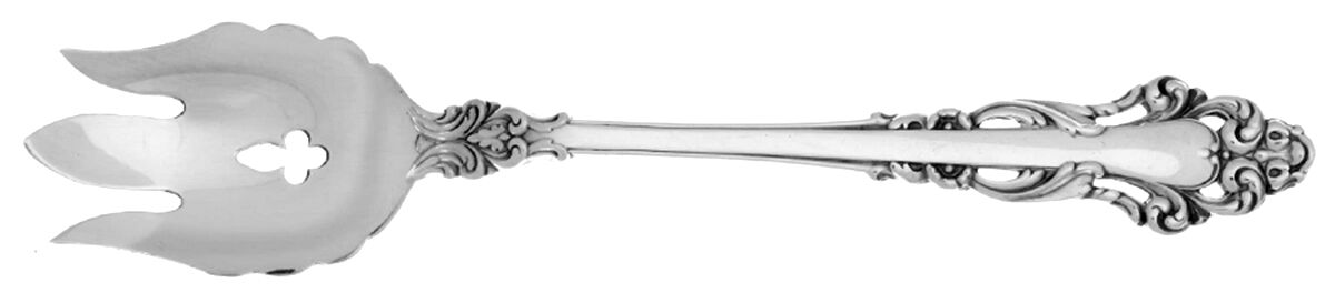 Grande Renaissance (Sterling, 1967) Vegetable Serving Fork Solid  HC by Reed & Barton-1