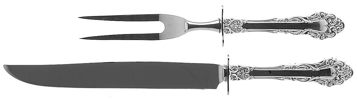 Grande Renaissance (Sterling, 1967) Small Stainless Blade 2-Piece Steak Carving Set by Reed & Barton-1