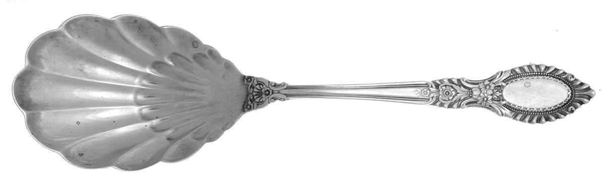 Guildhall (Sterling, 1941, No Monos) Large Solid Berry/Casserole Spoon by Reed & Barton-1