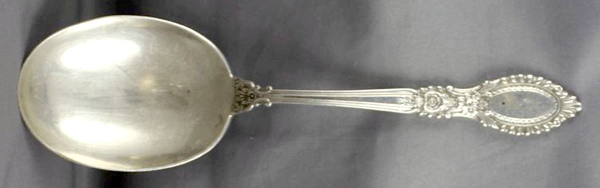 Guildhall (Sterling, 1941, No Monos) Solid Salad Serving Spoon by Reed & Barton-1