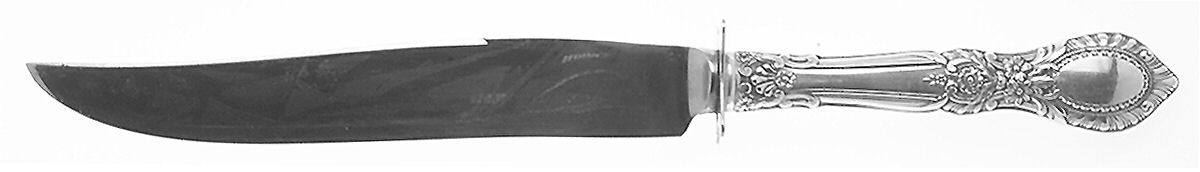 Guildhall (Sterling, 1941, No Monos) Small Steak Carving Knife with Stainless Blade by Reed & Barton-1
