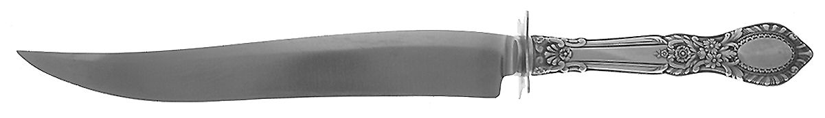 Guildhall (Sterling, 1941, No Monos) Large Stainless Blade Roast Carving Knife by Reed & Barton-1