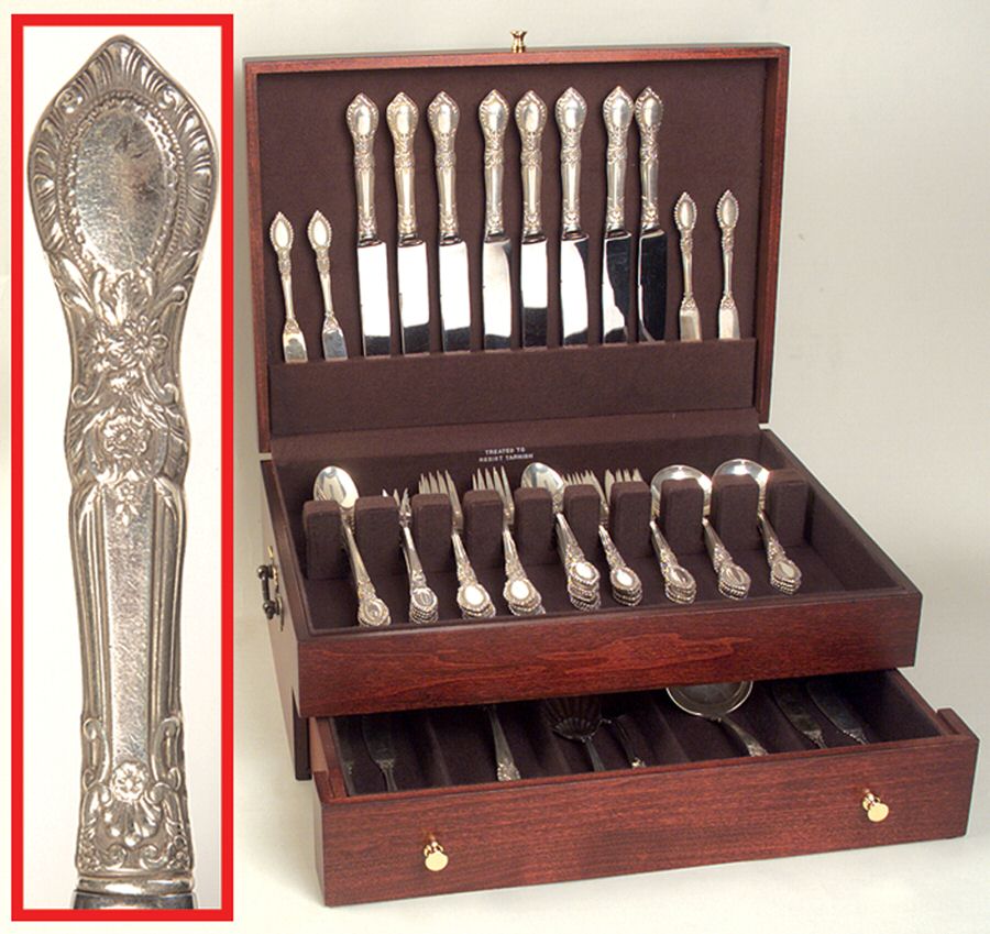 Guildhall (Sterling, 1941, No Monos) 68 Piece Set by Reed & Barton-1