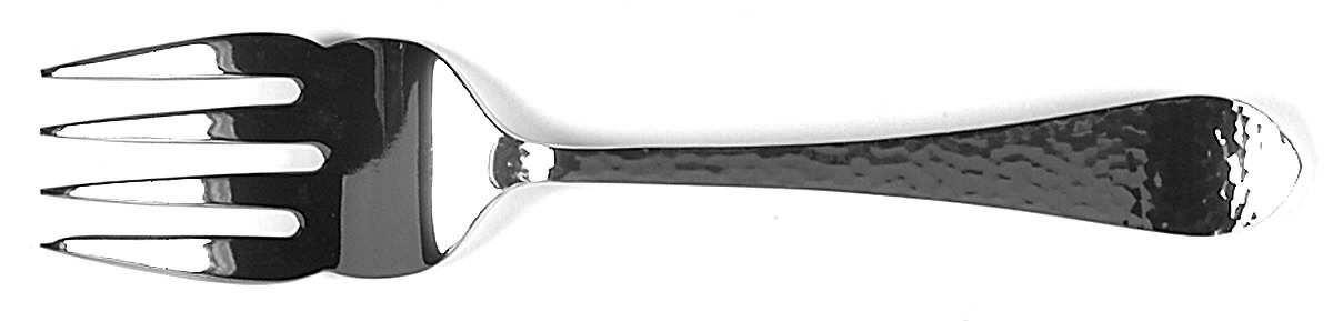 Hammered Antique Glossy (Stainless) Medium Solid Cold Meat Serving Fork by Reed & Barton-1