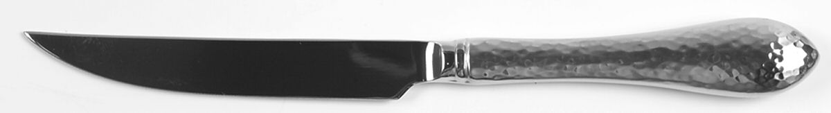 Hammered Antique Glossy (Stainless) Individual Steak Knife Hollow Handle by Reed & Barton-1