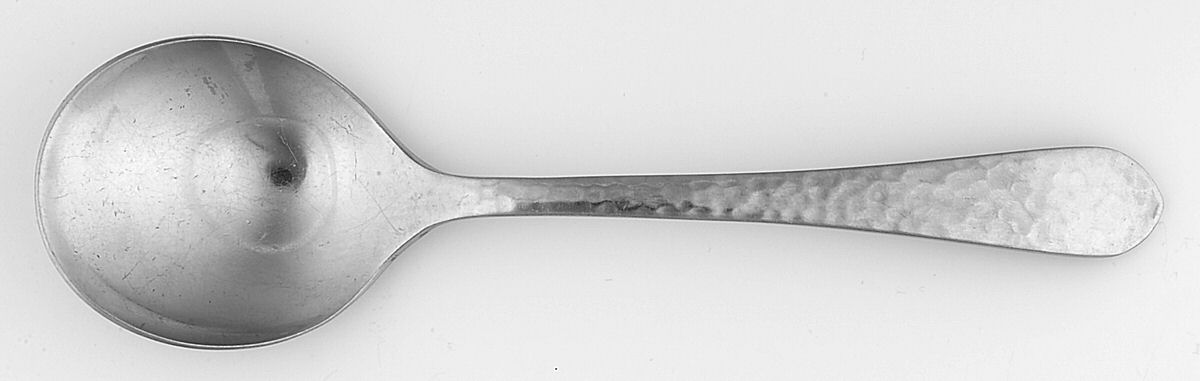 Hammered Antique Glossy (Stainless) Round Bowl Soup Spoon (Cream Soup) by Reed & Barton-1