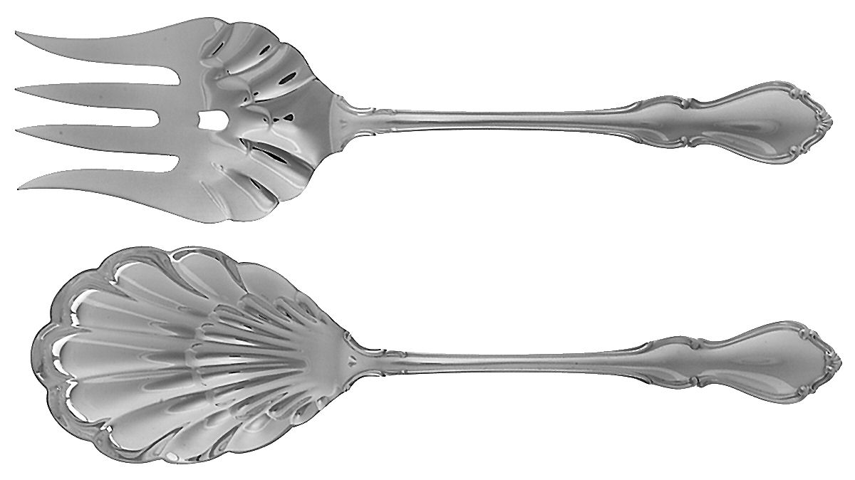 Hampton Court (Sterling, 1964) (2 Pc) Solid Salad Set by Reed & Barton-1