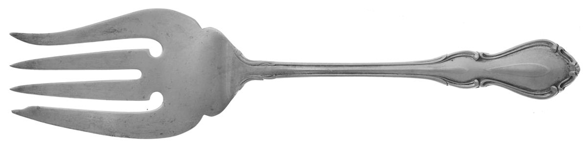 Hampton Court (Sterling, 1964) Medium Solid Cold Meat Serving Fork by Reed & Barton-1