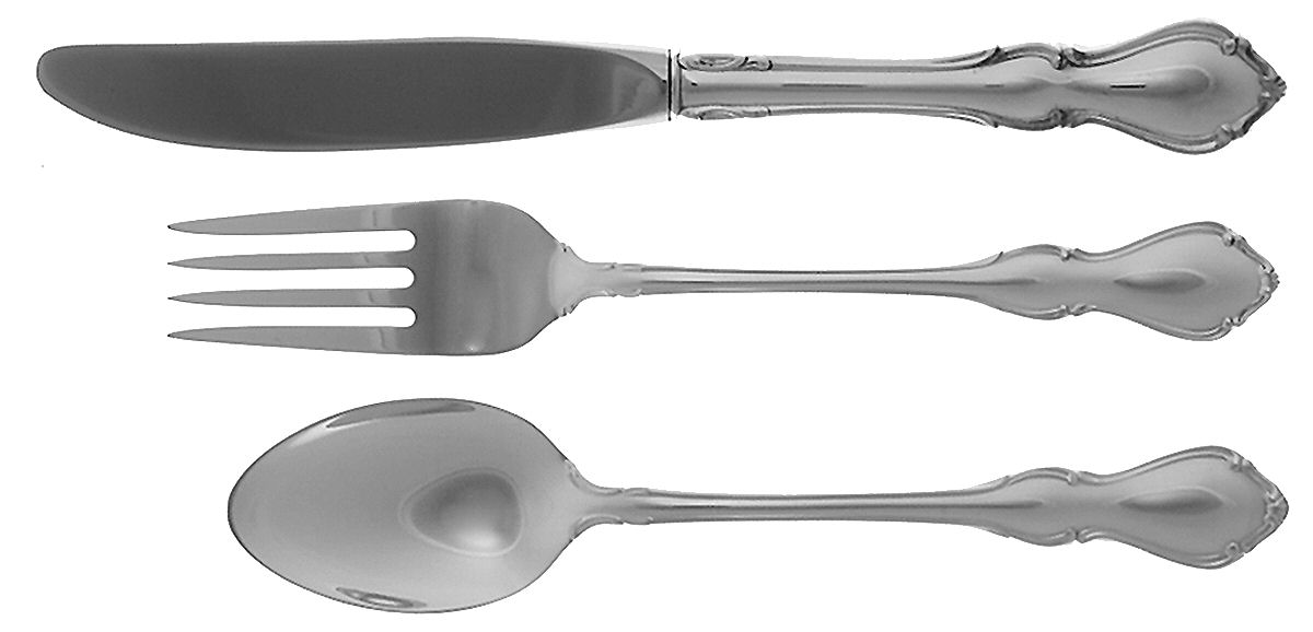 Hampton Court (Sterling, 1964) 3 Piece Youth Set (Knife, Fork & Spoon) by Reed & Barton-1