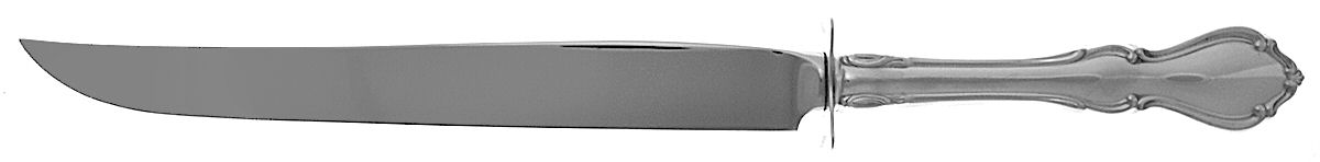 Hampton Court (Sterling, 1964) Large Carving/Roast Knife StnlBl w/Sterling Guard by Reed & Barton-1