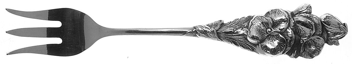 Harlequin (Silverplate 1964) Cocktail/Seafood Fork by Reed & Barton-1