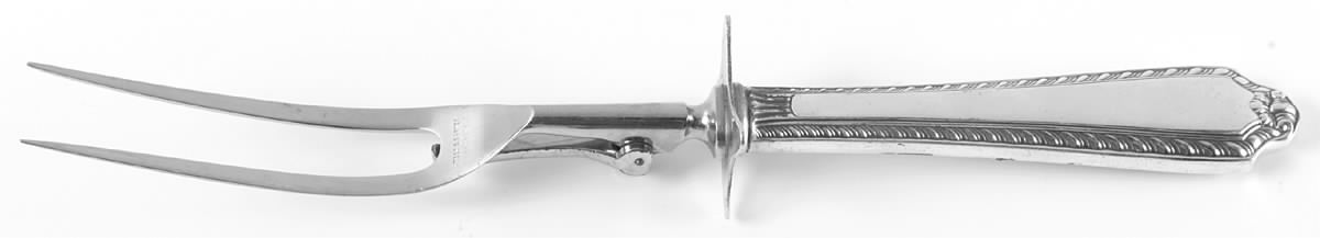 Hawthorne (Sterling, 1934) Large Stainless-Prong Roast Carving Fork by Reed & Barton-1