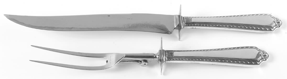 Hawthorne (Sterling, 1934) Large 2-Piece Roast Carving Set w/Stainless Blade by Reed & Barton-1