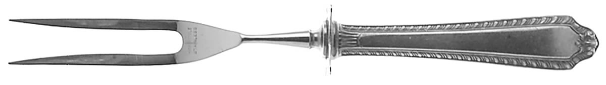 Hawthorne (Sterling, 1934) Small Steak Carving Fork with Stainless Prongs by Reed & Barton-1