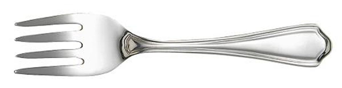 Hepplewhite-Plain (Sterling, 1907, No Monos) New Style Baby Fork by Reed & Barton-1
