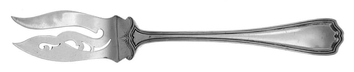 Hepplewhite-Plain (Sterling, 1907, No Monos) Cheese Fork by Reed & Barton-1