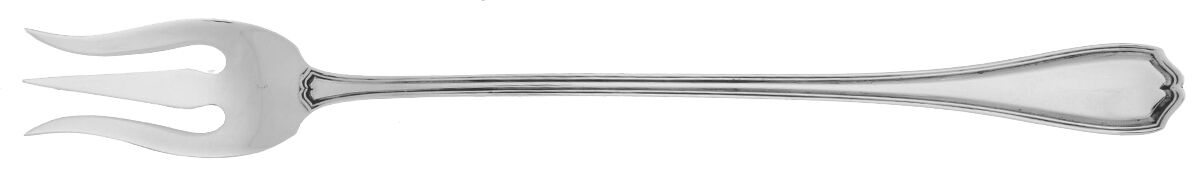Hepplewhite-Plain (Sterling, 1907, No Monos) Long Handle Olive Fork by Reed & Barton-1