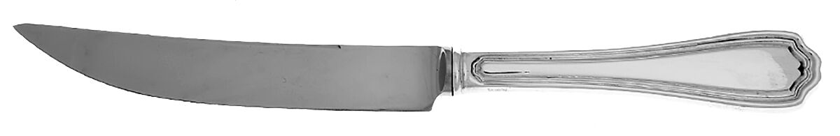 Hepplewhite-Plain (Sterling, 1907, No Monos) Steak Knife Individual Hollow, No Serrate HC by Reed & Barton-1