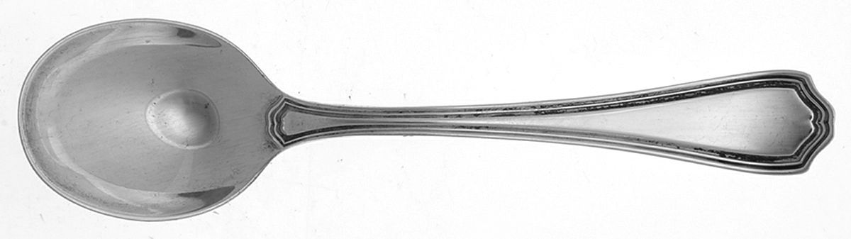 Hepplewhite-Plain (Sterling, 1907, No Monos) Large Chocolate Spoon by Reed & Barton-1