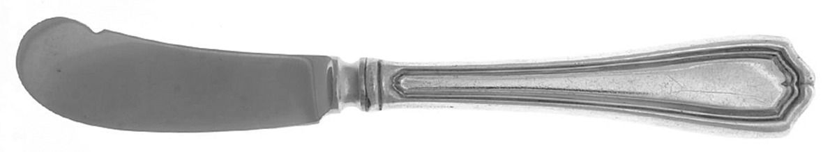 Hepplewhite-Plain (Sterling, 1907, No Monos) Butter Spreader Hollow Hdl-Paddle/Stainless Blade by Reed & Barton-1