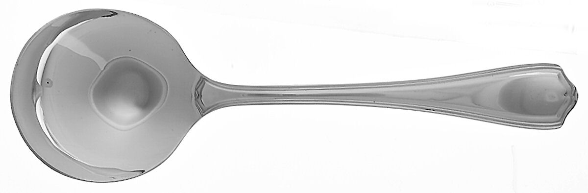 Hepplewhite-Plain (Sterling, 1907, No Monos) Round Bowl Soup Spoon (Cream Soup) by Reed & Barton-1