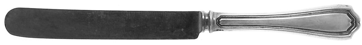 Hepplewhite-Plain (Sterling, 1907, No Monos) Old French Hollow Knife by Reed & Barton-1