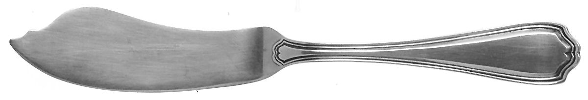 Hepplewhite-Plain (Sterling, 1907, No Monos) Flat Handle Master Butter Knife by Reed & Barton-1
