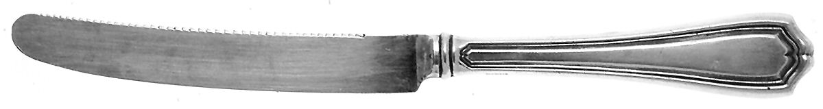 Hepplewhite-Plain (Sterling, 1907, No Monos) Orange Knife with Silverplate Blade by Reed & Barton-1