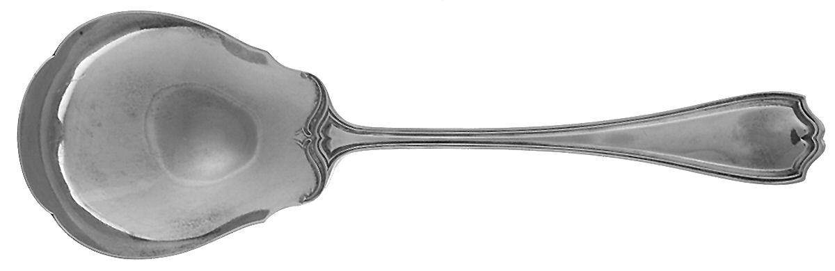 Hepplewhite-Plain (Sterling, 1907, No Monos) Large Solid Berry/Casserole Spoon by Reed & Barton-1