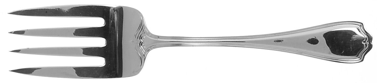 Hepplewhite-Plain (Sterling, 1907, No Monos) Solid Serving Fork by Reed & Barton-1