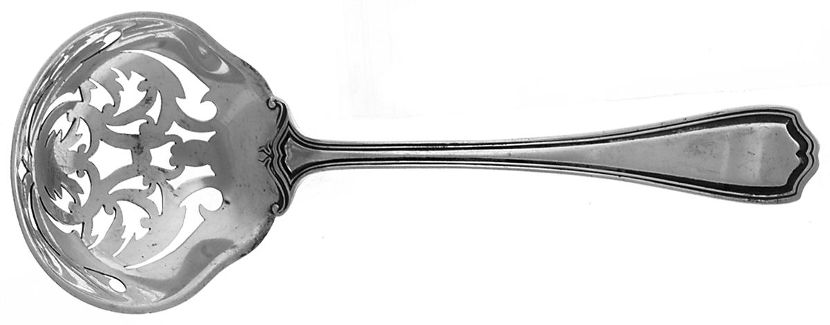 Hepplewhite-Plain (Sterling, 1907, No Monos) Small Sugar Sifter by Reed & Barton-1