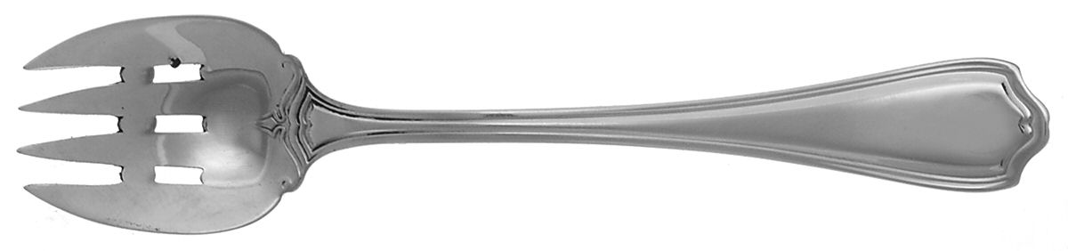 Hepplewhite-Plain (Sterling, 1907, No Monos) Large Ramekin Fork by Reed & Barton-1