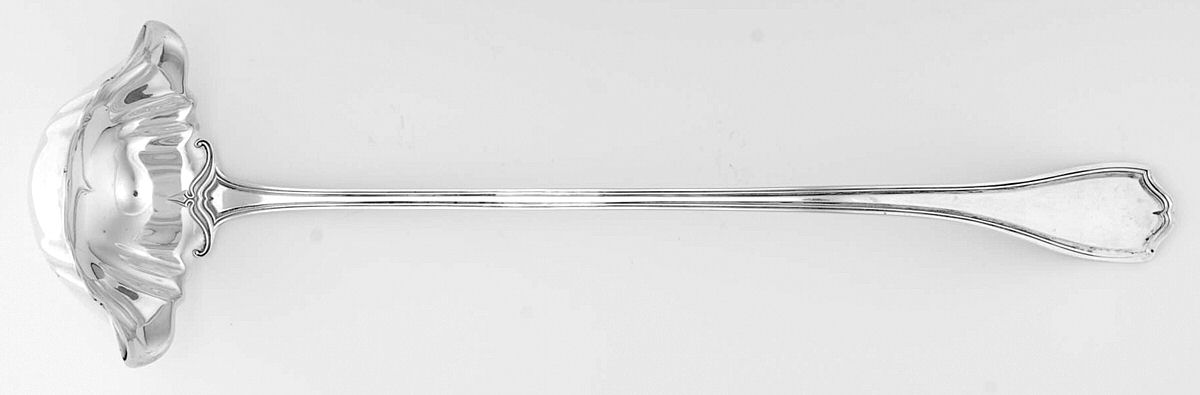 Hepplewhite-Plain (Sterling, 1907, No Monos) Punch Ladle Solid Piece by Reed & Barton-1