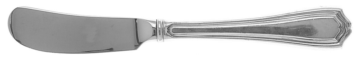 Hepplewhite-Plain (Sterling, 1907, No Monos) Butter Spreader Hollow Hdl-Paddle/Stainless Blade by Reed & Barton-1