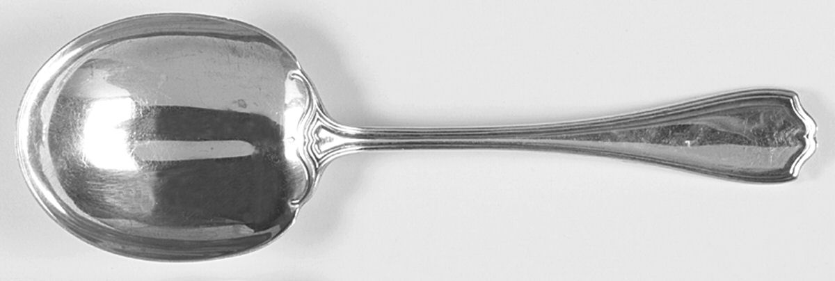 Hepplewhite-Plain (Sterling, 1907, No Monos) Oversize Solid Salad Serving Spoon by Reed & Barton-1