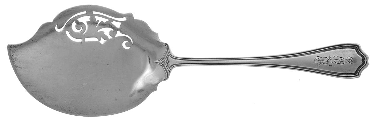 Hepplewhite-Plain (Sterling, 1907, No Monos) Solid Fried Oyster Server by Reed & Barton-1