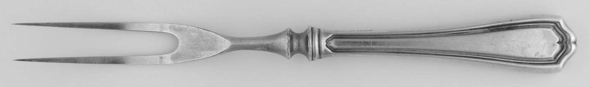 Hepplewhite-Plain (Sterling, 1907, No Monos) Individual 2-Prong Silverplate Bird Fork by Reed & Barton-1