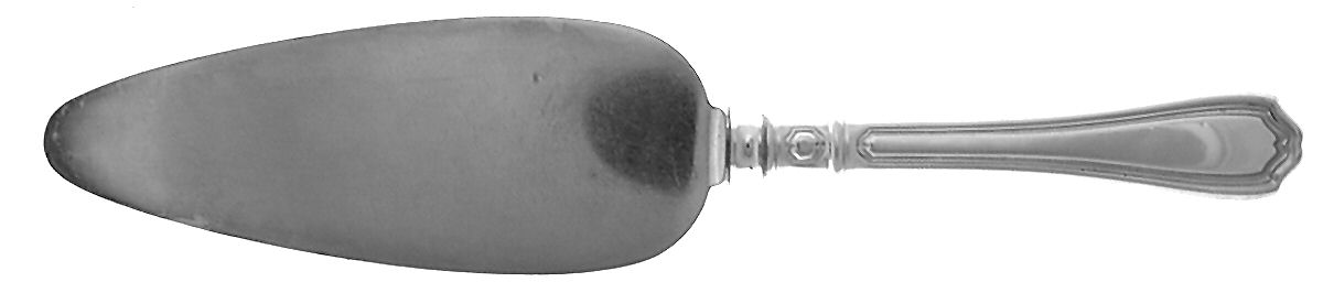 Hepplewhite-Plain (Sterling, 1907, No Monos) Pie Server with Silverplate Blade by Reed & Barton-1
