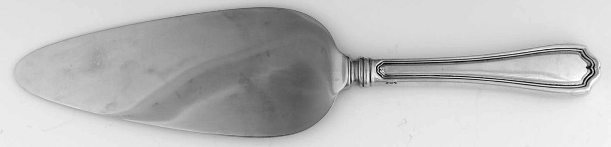 Hepplewhite-Plain (Sterling, 1907, No Monos) Pie Server with Silverplate Blade by Reed & Barton-1