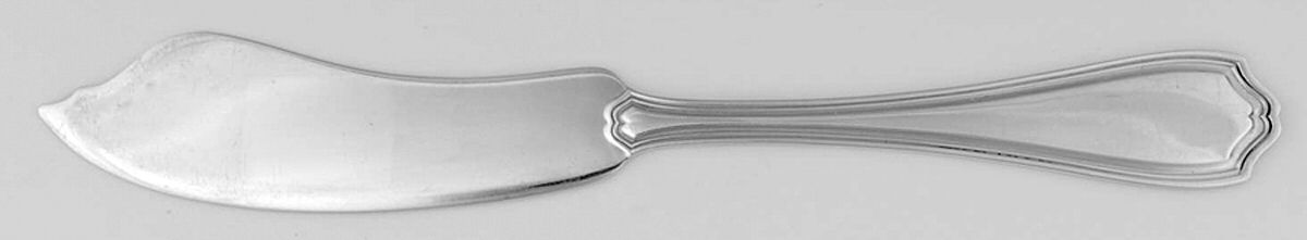Hepplewhite-Plain (Sterling, 1907, No Monos) Individual Solid Fish Knife by Reed & Barton-1